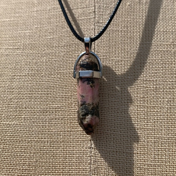 Handmade Genuine Stone Dagger Charm Amulet Necklace - Picture 7 of 14